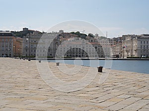 Panorama from Molo Audace pier in Trieste photo